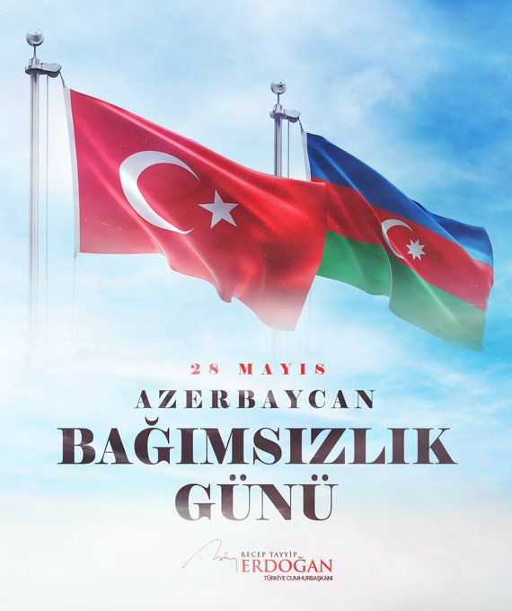 Turkish President makes post on occasion of Azerbaijan's Independence Day [PHOTO] - Gallery Image