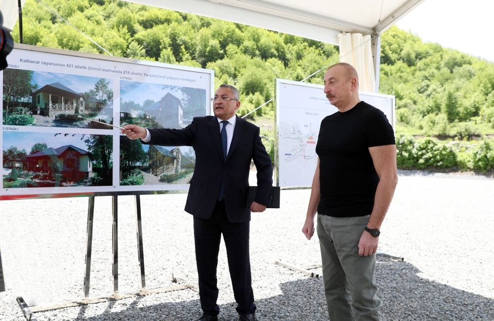 Azerbaijani President lays foundation stone for village of Yanshag of Kalbajar district [PHOTOS/VIDEO]