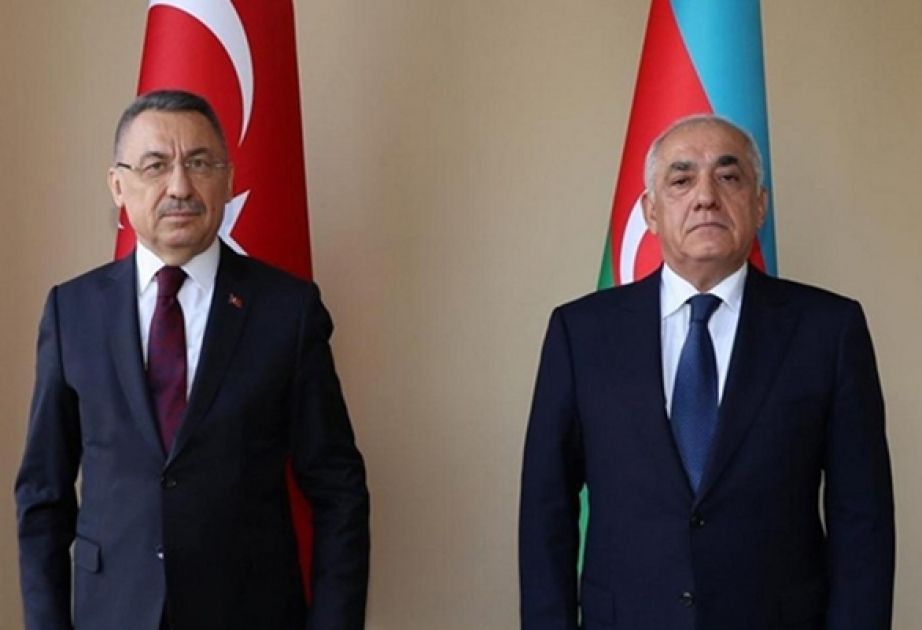 Azerbaijani PM sends letter to Turkish Vice President