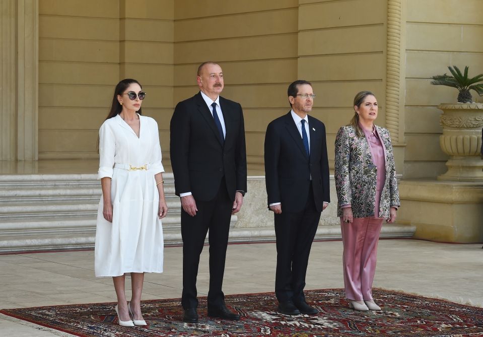 Official welcome ceremony held for President Isaac Herzog in Baku [PHOTOS/VIDEO]