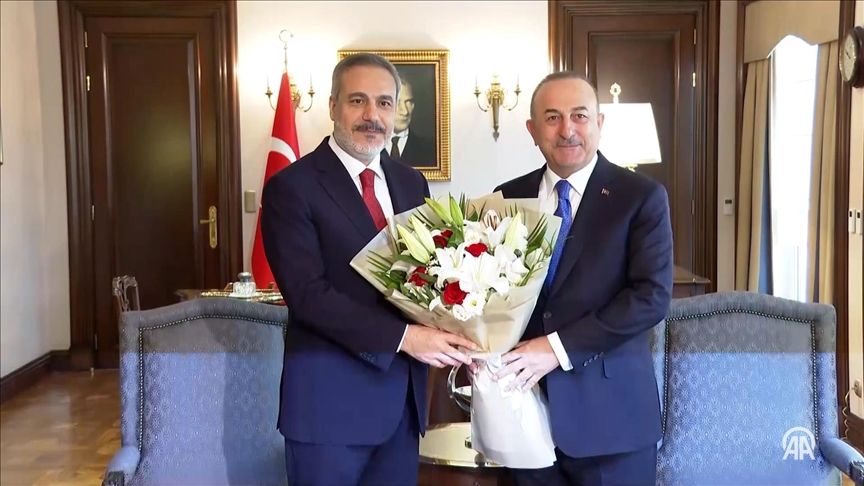 New Turkish Foreign Minister Hakan Fidan assumes office