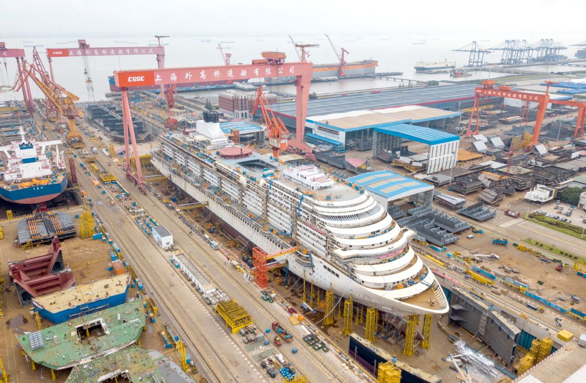 China's first home-grown cruise ship undocked in Shanghai