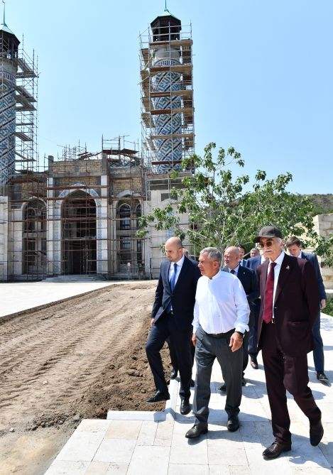 Rais of Tatarstan view ongoing works in city of Zangilan [PHOTOS]