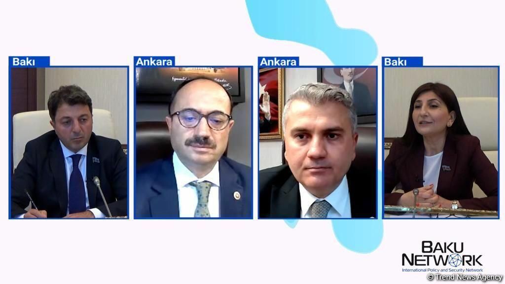 Azerbaijani and Turkish deputies hold discussions through teleconference - new project of Azerbaijani Parliament and Baku Network expert platform [PHOTOS/VIDEO]