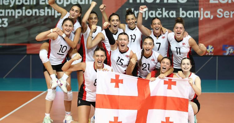Georgian volleyball team defeats Serbia at Women's U17 European Championship