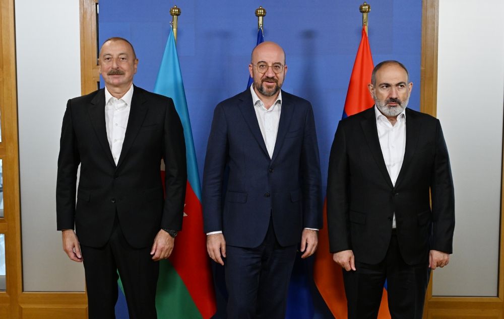 Trilateral meeting of Azerbaijani President with EC President and Armenian PM held in Brussels [PHOTOS/VIDEO]