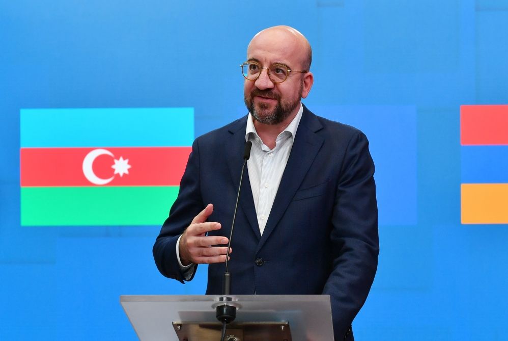 President of European Council makes press remarks following meeting with leaders of Azerbaijan, Armenia [PHOTOS/VIDEO]