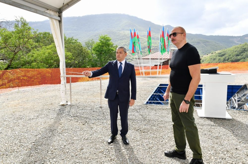 Azerbaijani President examines reconstruction works to be carried out in Dashalti village of Shusha district [PHOTOS]