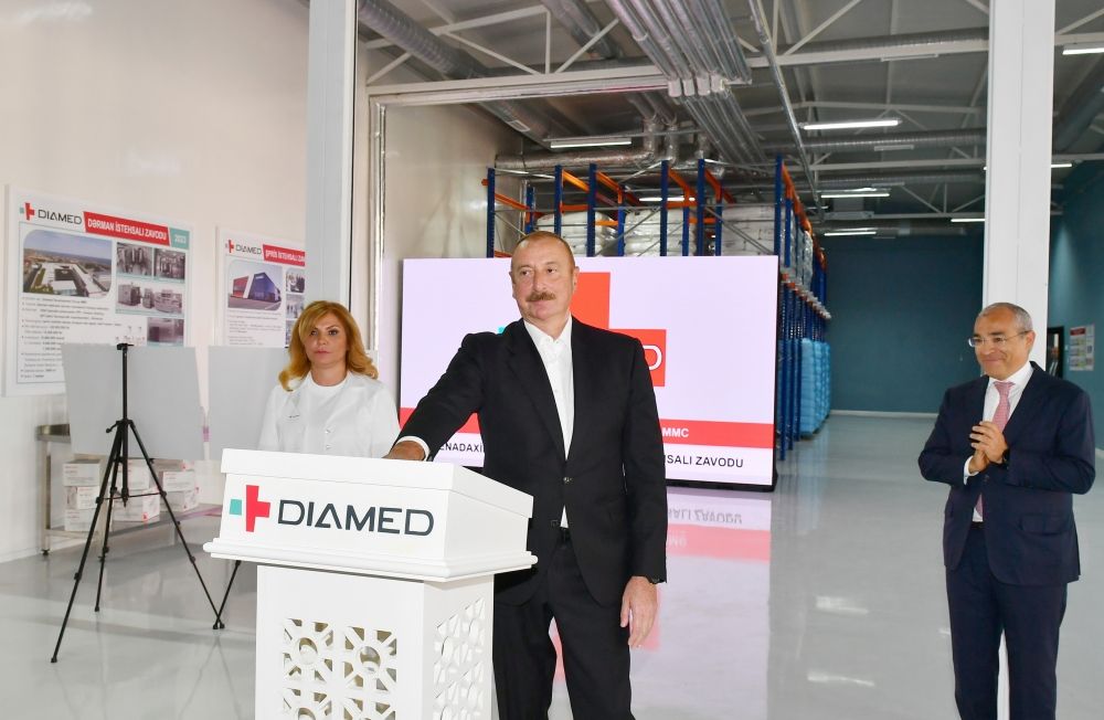 Azerbaijani President participates in opening of “Diamed” medicines manufacturing plant in Baku [PHOTOS/VIDEO]