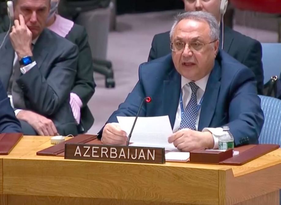 Azerbaijani rep at UN slams Armenia's mischievous acts in Garabagh at UN Security Council meeting