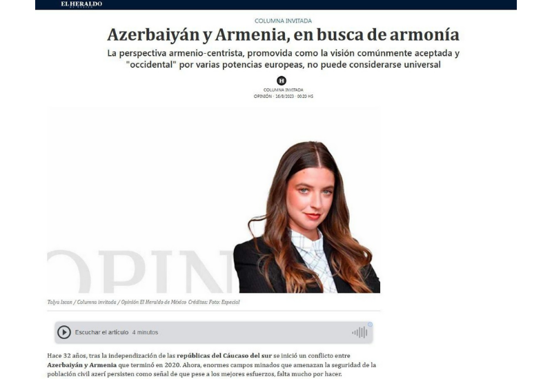 West's double standards in focus of Heraldo de Mexico - Armenians fail to hold Mexican press