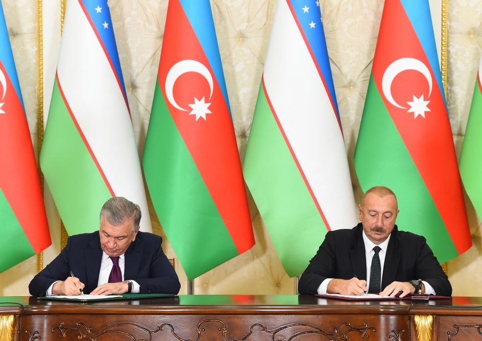 Azerbaijan, Uzbekistan sign documents [PHOTOS/VIDEO]