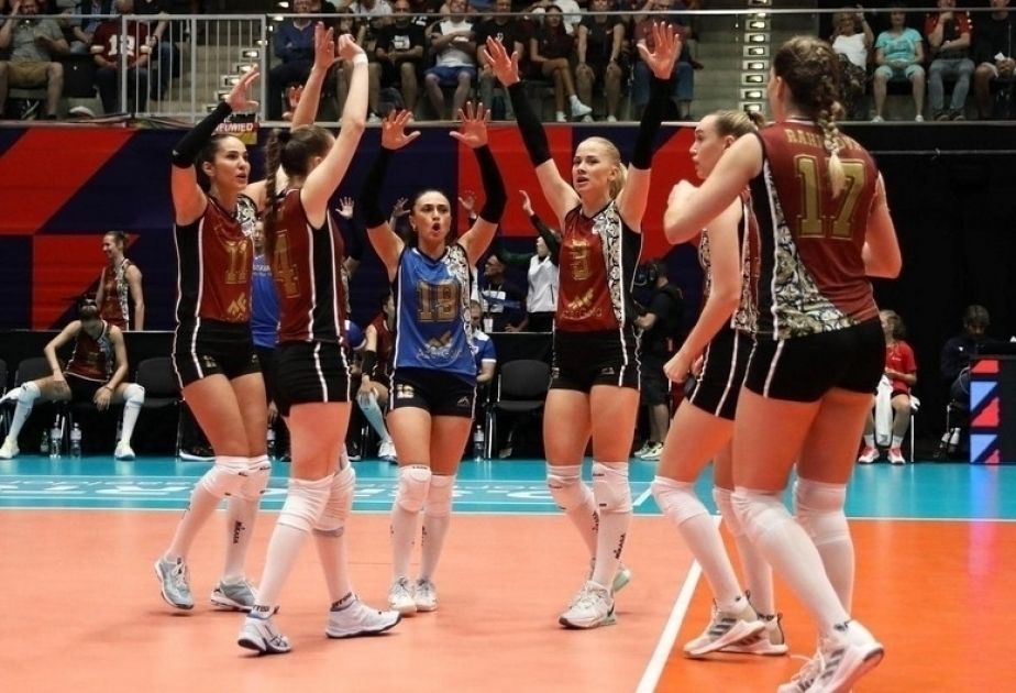 Azerbaijan women’s volleyball team beats Greece 3:2 at 2023 CEV Euro Volley