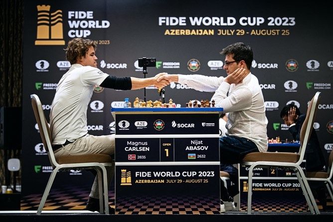 FIDE World Chess Cup (Final): Abasov Beats Caruana As Carlsen