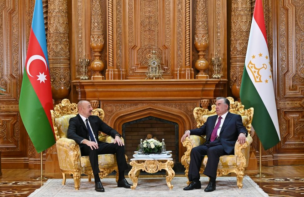 One-on-one meeting between President Ilham Aliyev, President Emomali Rahmon kicks off [PHOTOS/VIDEO]