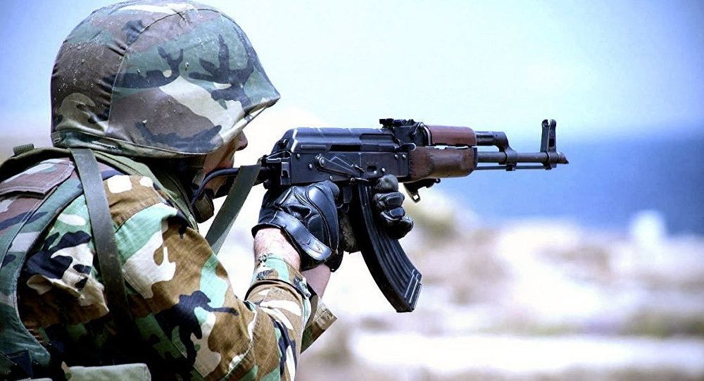 Azerbaijani Army positions subjected to fire