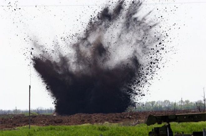 Truck hit anti-tank landmine planted by Armenians in liberated territories