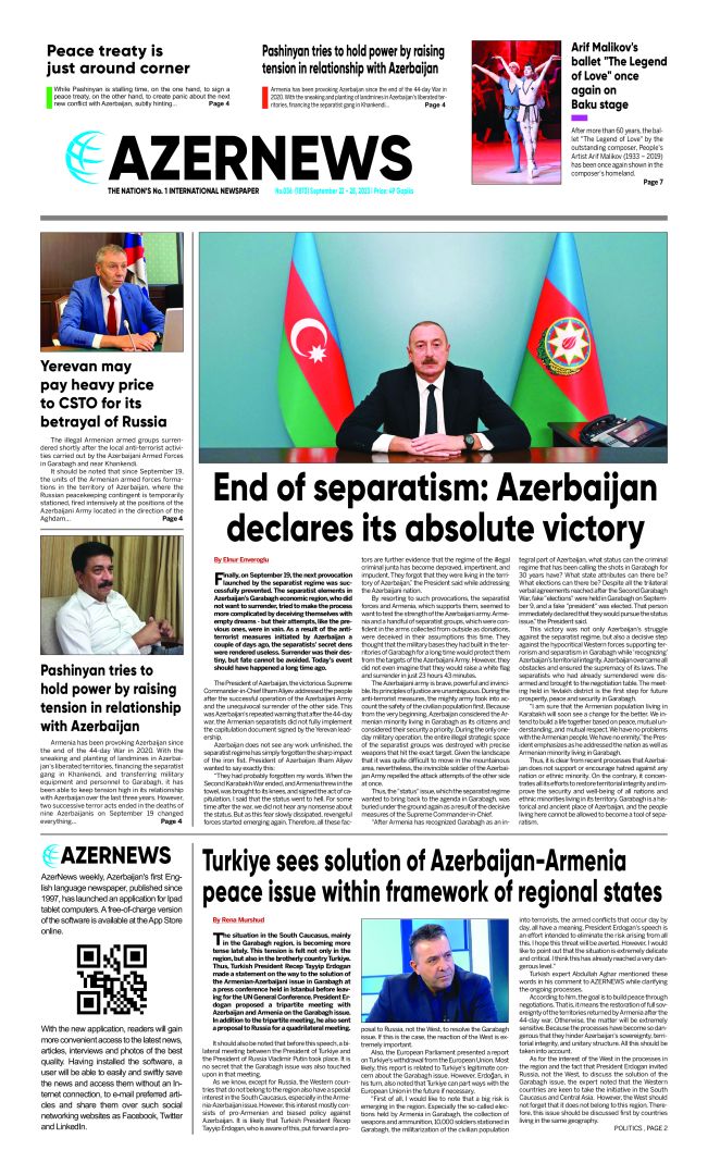 AZERNEWS releases another print issue