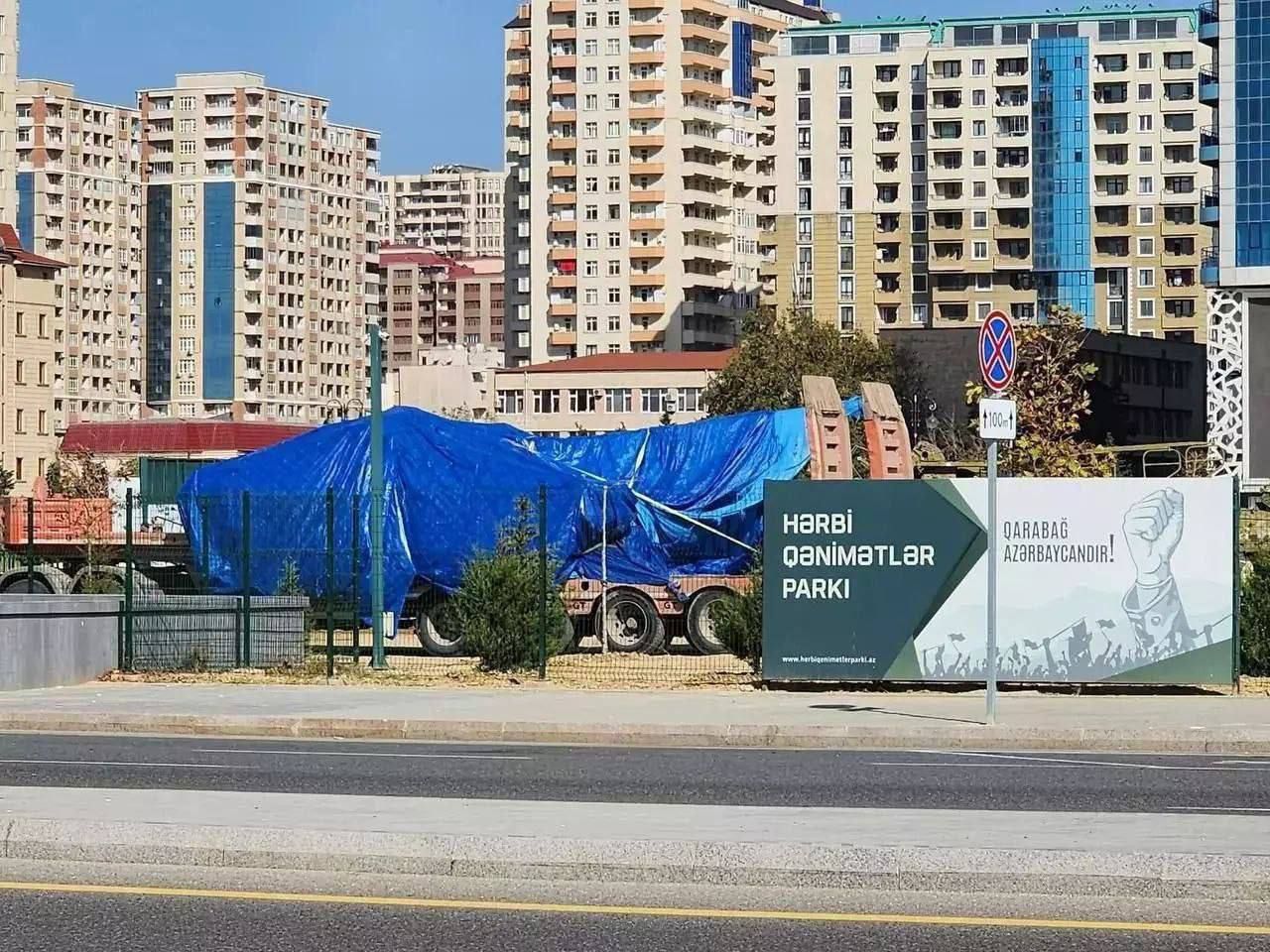 Armenian tank shot by Albert Agharunov dismantled and delivered to Baku