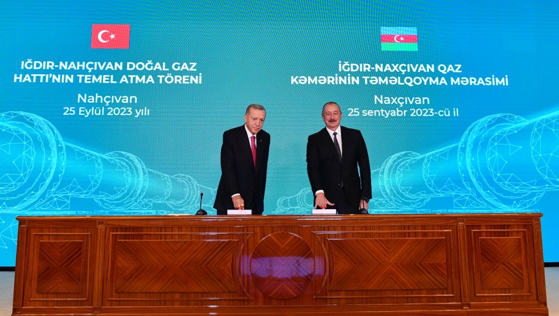 Azerbaijani and Turkish presidents attend groundbreaking ceremony for Igdir-Nakhchivan gas pipeline [PHOTOS/VIDEO] - Gallery Image