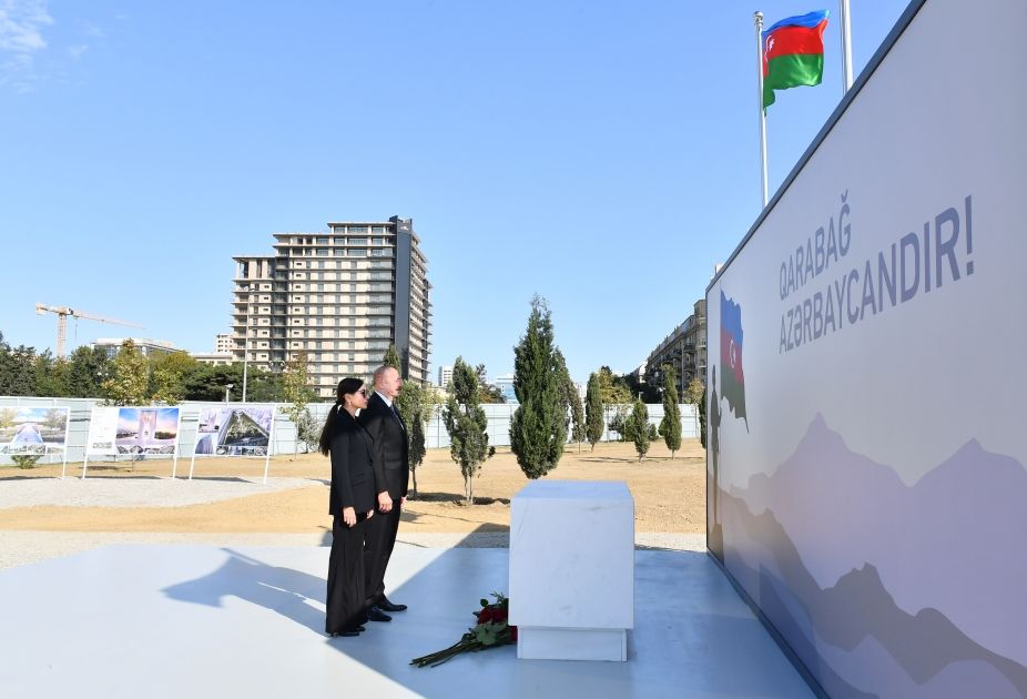 President Ilham Aliyev, First Lady Mehriban Aliyeva visit Victory Park in Baku [PHOTOS/VIDEO]