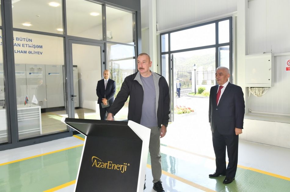 President Ilham Aliyev attends opening of Azerenergy OJSC’s Jahangirbayli Hydroelectric Power Plant [PHOTOS]
