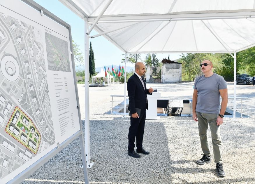 President Ilham Aliyev attends groundbreaking ceremony of 4th residential complex in Zangilan city [PHOTOS]