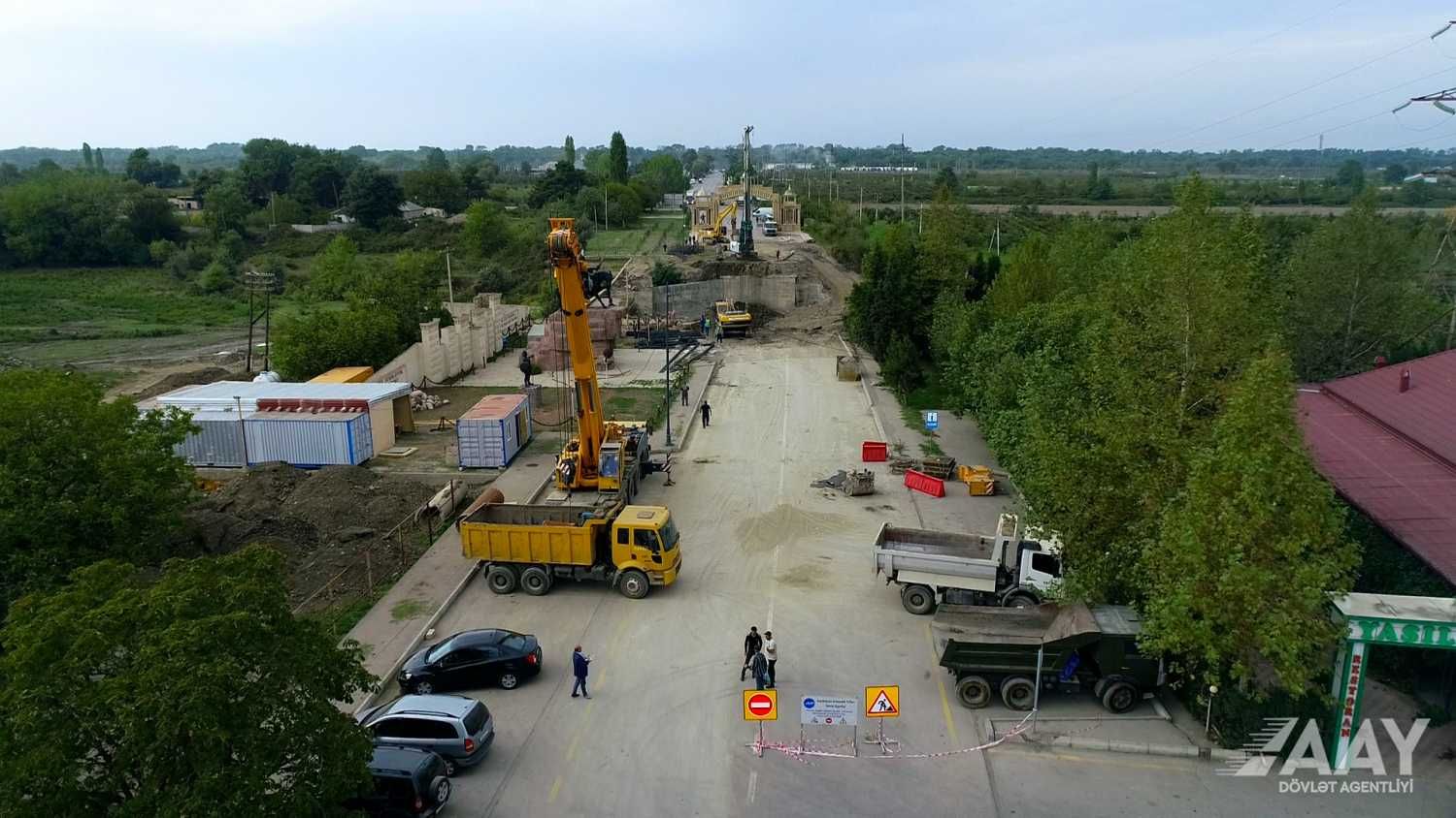 Construction of new bridge over Gudyalchai River started [PHOTO\VIDEO]