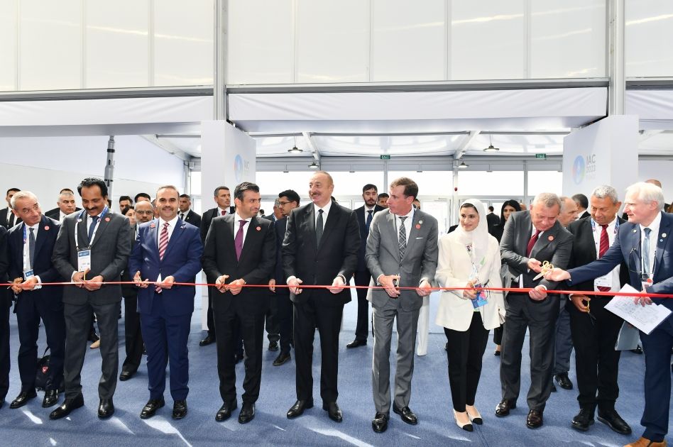 Azerbaijani President, First Lady attend opening of exhibition within framework of 74th IAC [PHOTOS/VIDEO]