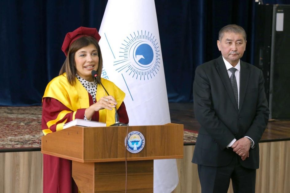 Gunay Afandiyeva awarded title of Kyrgyz National University's Honorary Professor [PHOTOS]