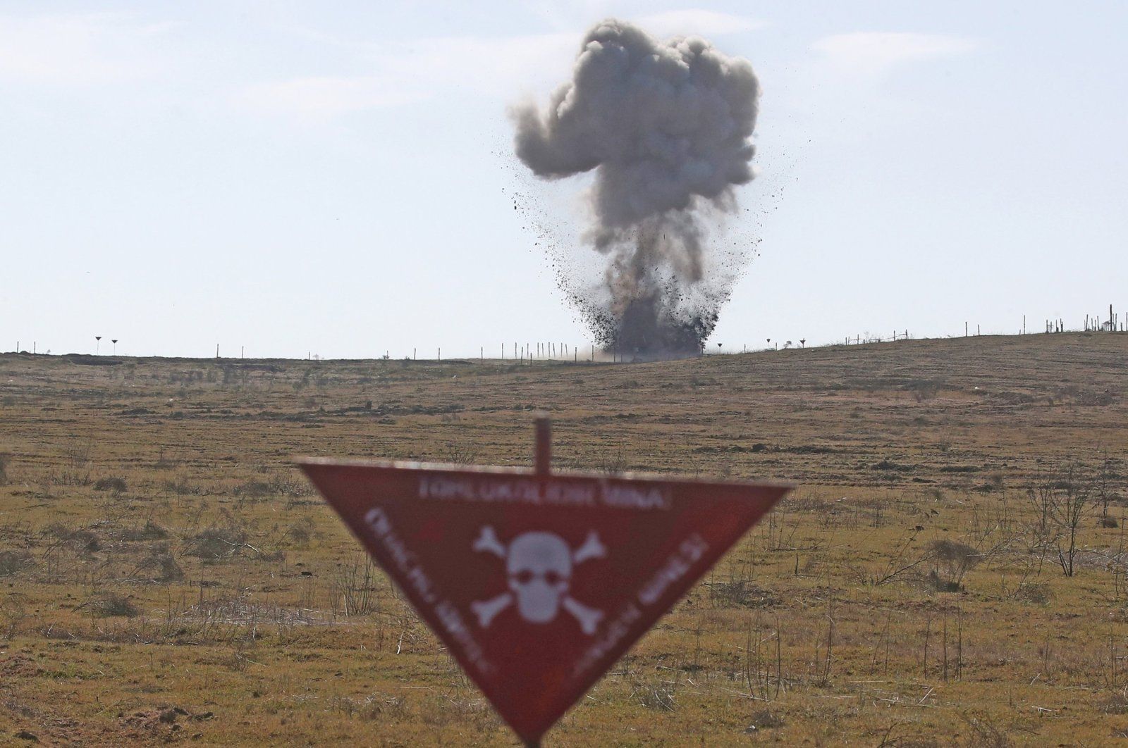 Driver dies in anti-tank mine explosion