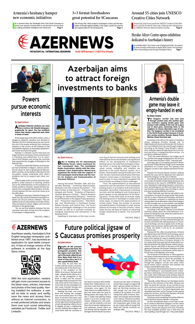 AZERNEWS releases another print issue