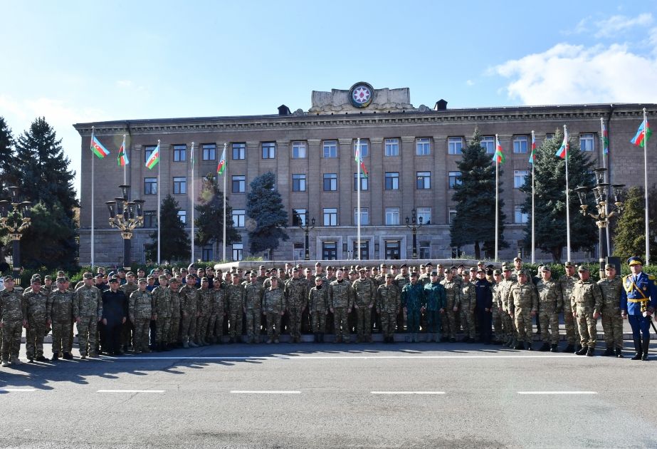 President Ilham Aliyev, First Lady Mehriban Aliyeva attend military parade in Khankendi [PHOTOS/VIDEO]