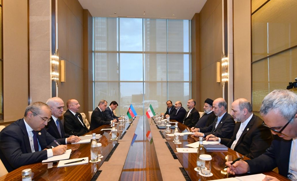 President Ilham Aliyev meets with President of Iran Seyyed Ebrahim Raisi in Tashkent [PHOTOS] - Gallery Image