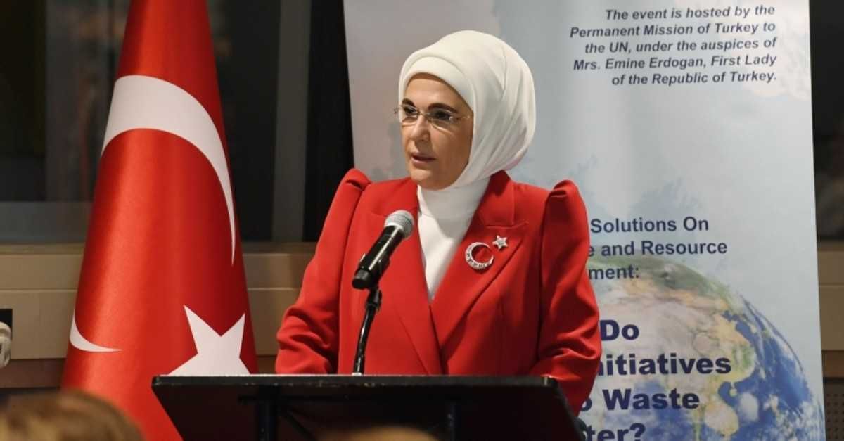 First Lady of Turkiye: Let's take initiative to ensure peace in Palestine