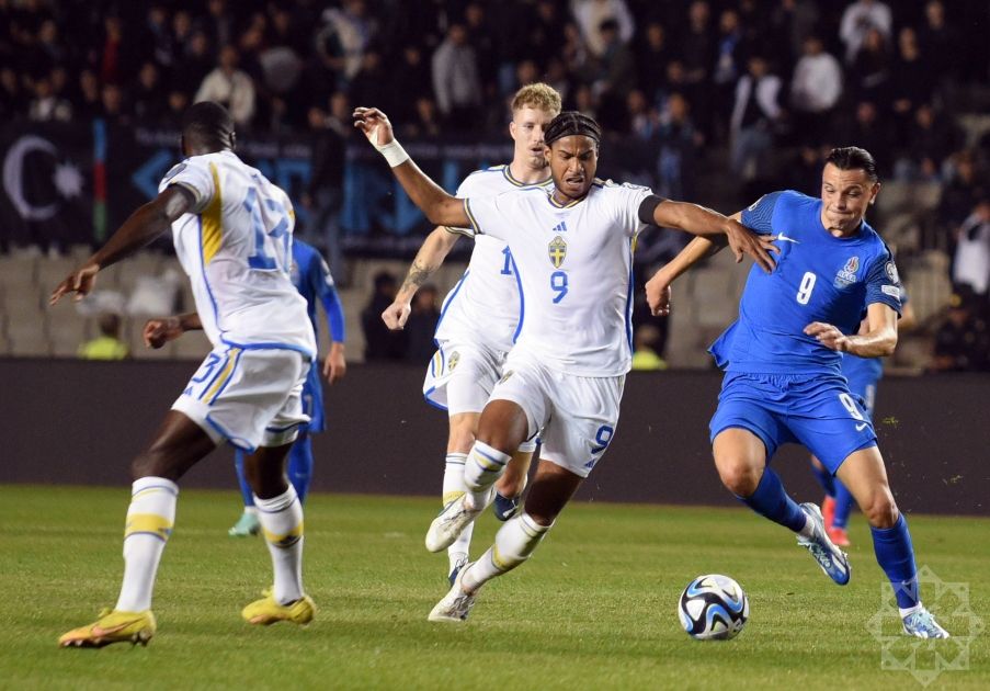 Azerbaijan wins Sweden in qualifying match for UEFA EURO 2025 [PHOTOS]