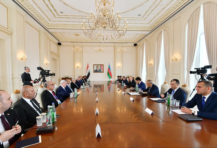 Presidents of Azerbaijan and Iraq hold expanded meeting [VIDEO]