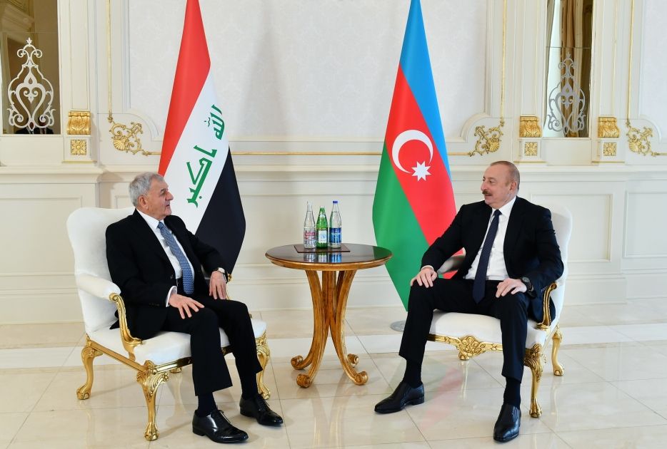 One-on-one meeting between President Ilham Aliyev, President of Iraq held in Baku [PHOTOS/VIDEO]