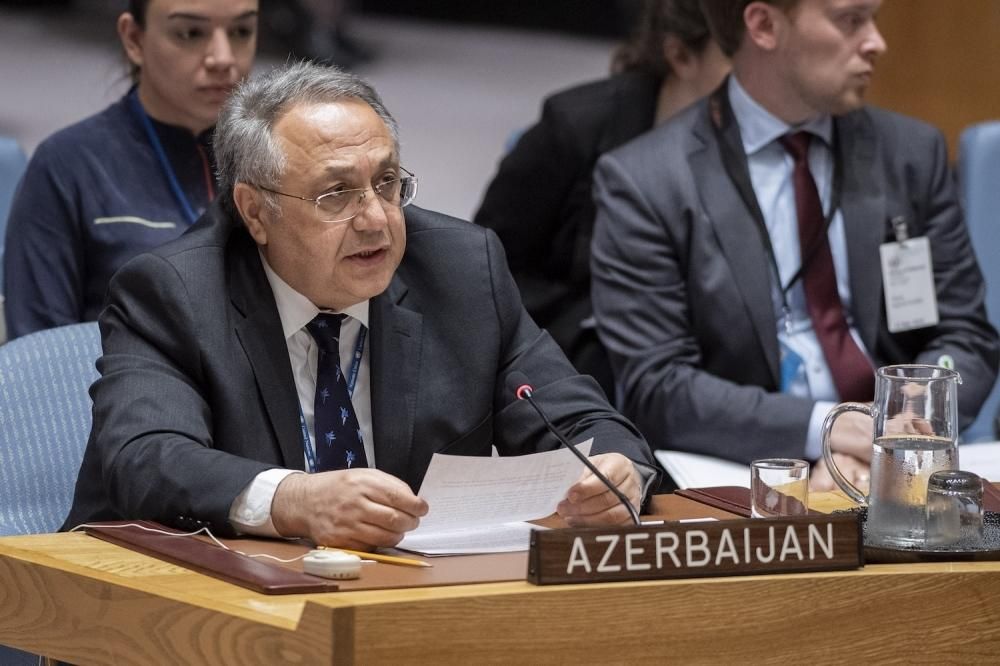 Azerbaijan's Permanent Representative to UN gives speech at UN Security Council discussions [PHOTOS]