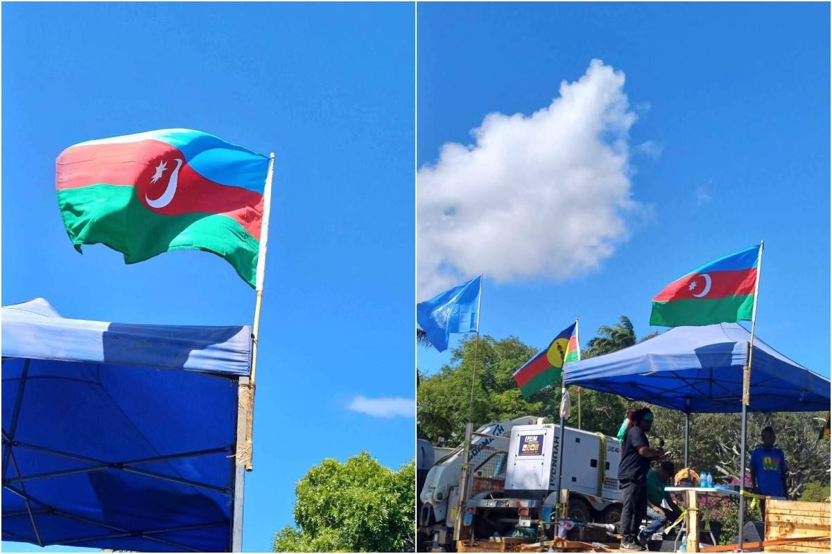 Azerbaijani flag raised at anti-French protest in New Caledonia [VIDEO]