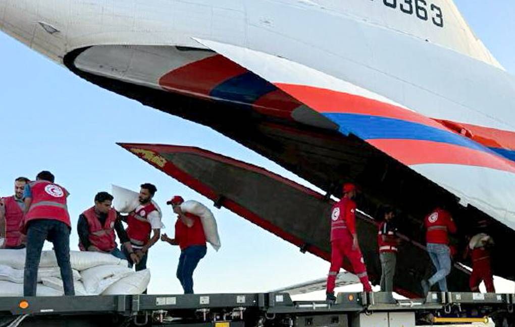 Russian Emergencies Ministry’s special flight delivers 15 tons of aid for Gaza