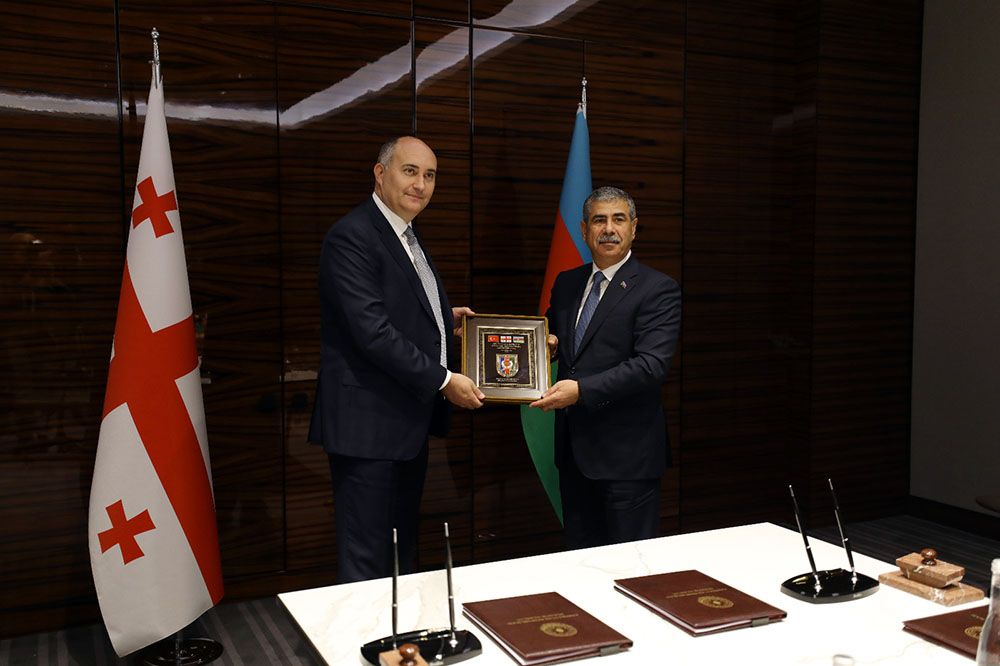 Defense Ministries of Azerbaijan and Georgia meet to sign military cooperation plan [PHOTOS] - Gallery Image