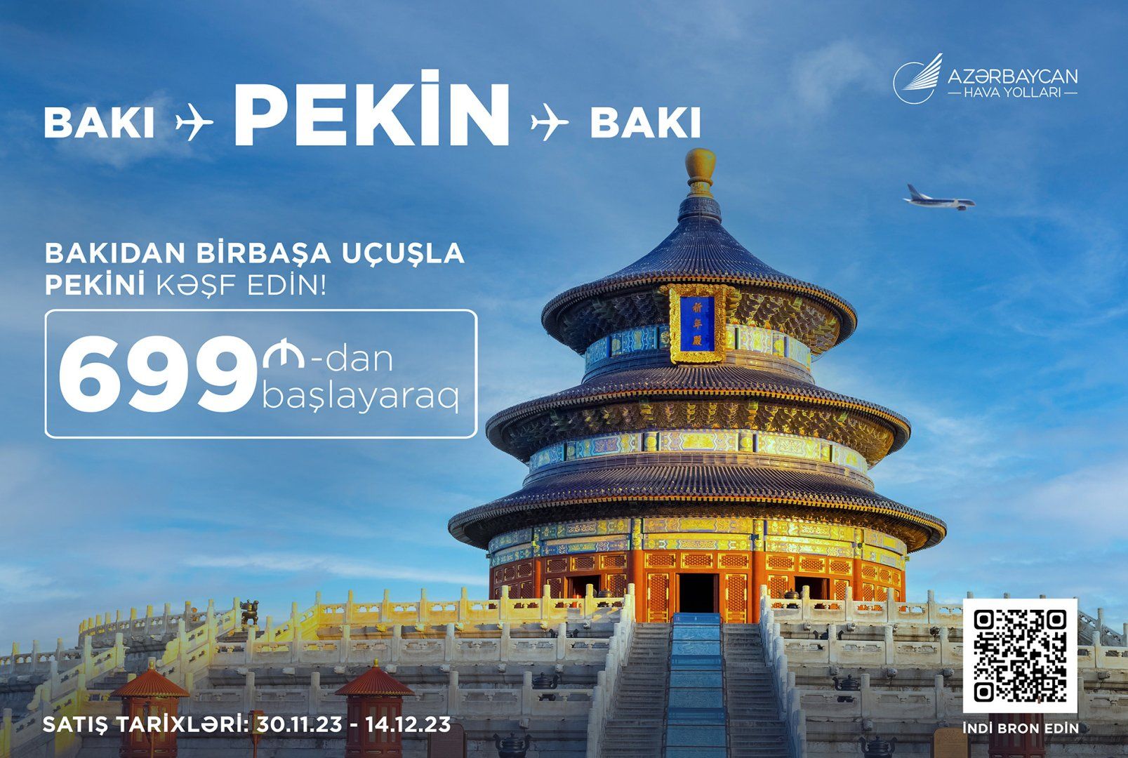 AZAL offers discounts on tickets between Baku and Beijing