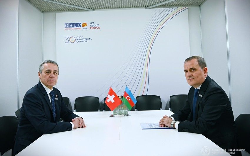 Azerbaijani, Swiss FMs meet in Northern Macedonia [PHOTOS]