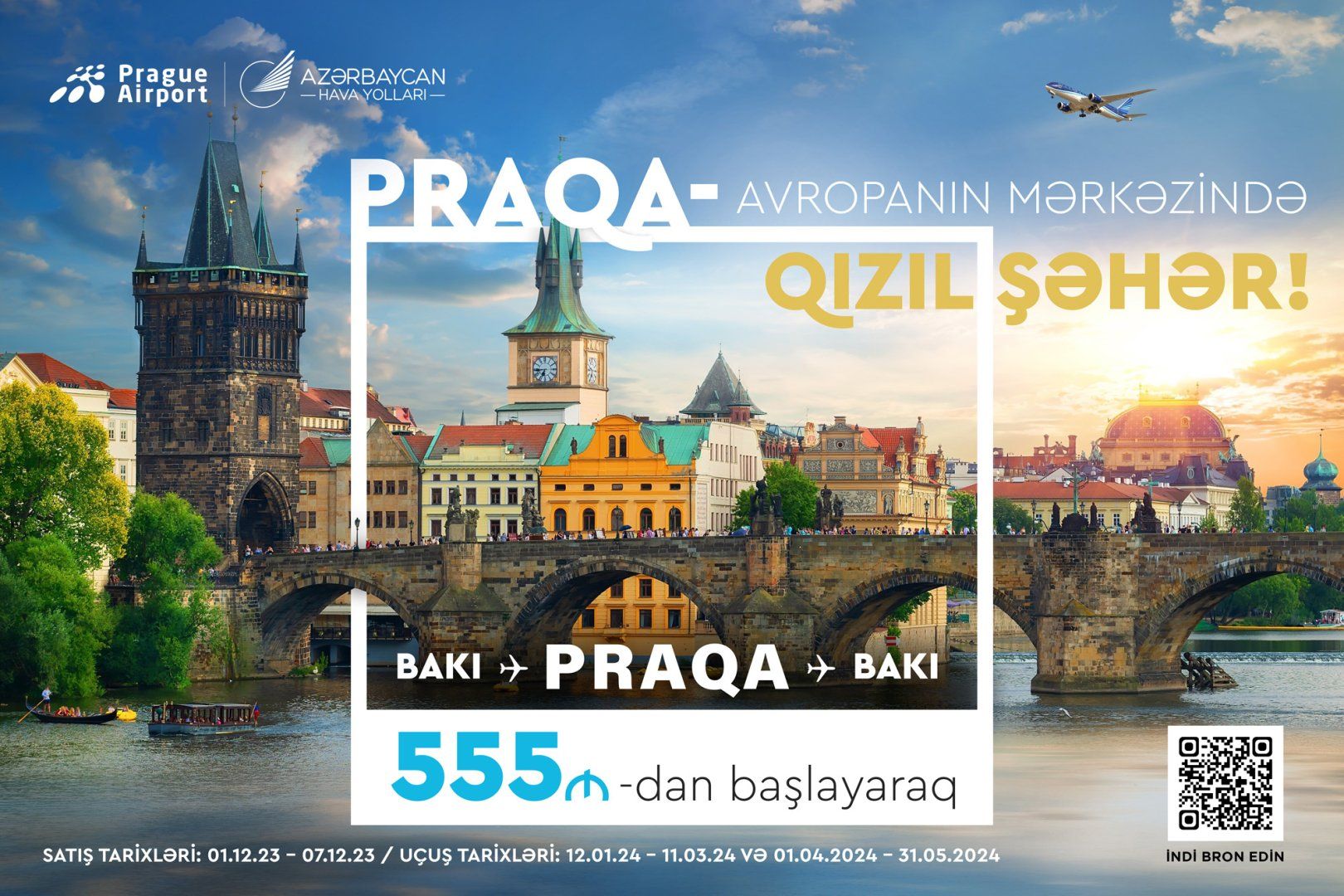 AZAL offers discount for flights from Baku to Prague