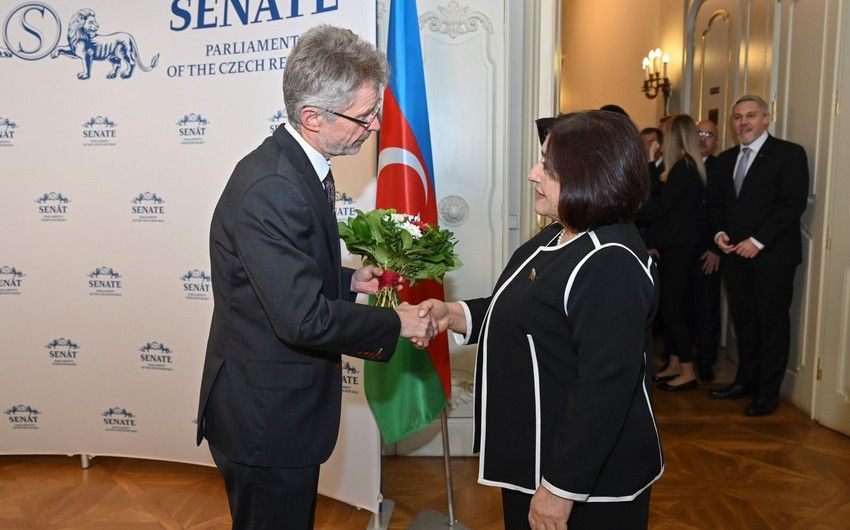 Speaker of Milli Majlis meets Chairman of Senate of Czech Parliament [PHOTOS]
