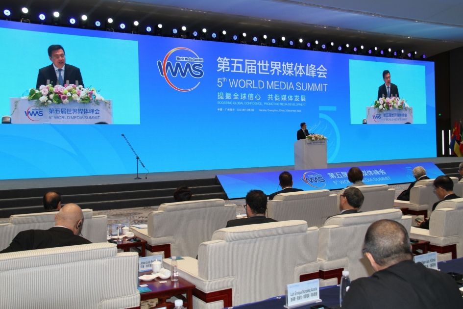 Azerbaijani delegation attending World Media Summit in China [PHOTOS]