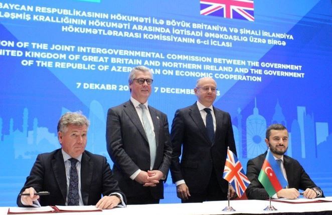 Azerbaijan, UK sign protocol of Joint Commission on Economic Co-operation meeting