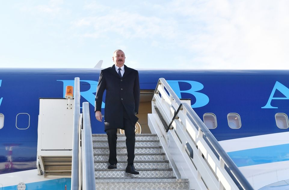 President Ilham Aliyev arrives in Serbia for visit [PHOTOS]