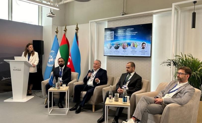 Azerkosmos employees spoke at panel discussion at COP28 event